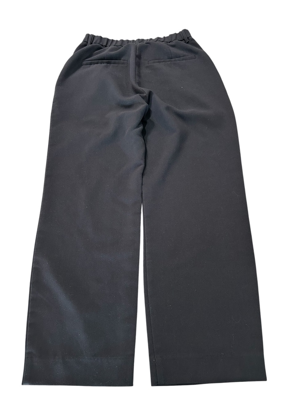 Abercrombie Sloan Tailored Wide Leg Pant Trousers Black Sz 28/6 Short High Rise - Picture 9 of 16